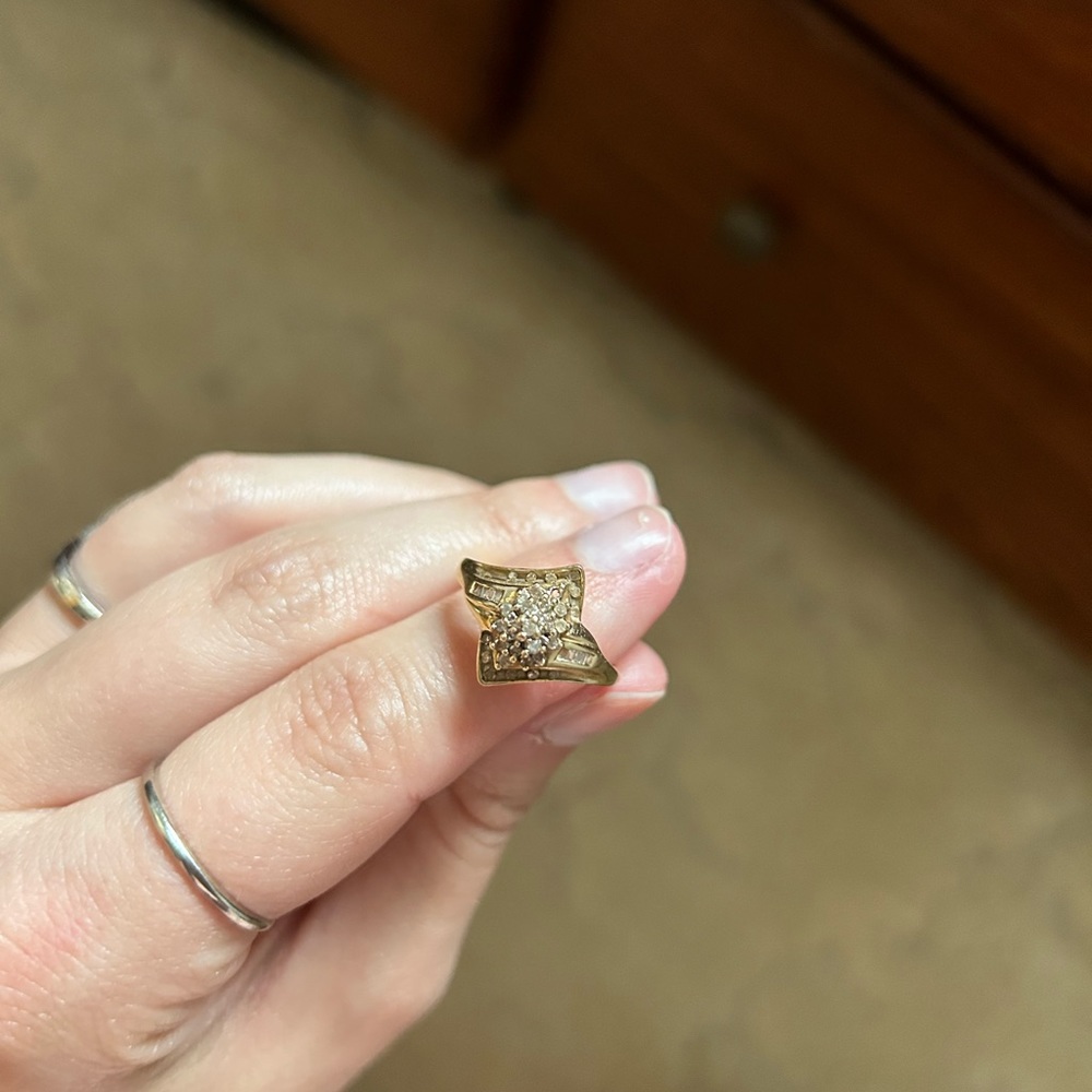 10k Diamond Cluster Ring